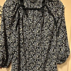 Dalia Black Floral Blouse
